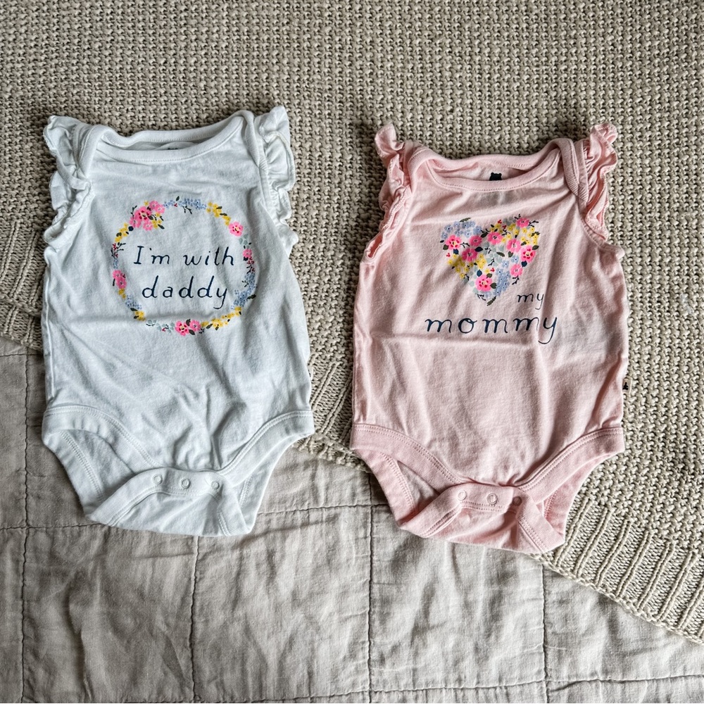 GAP Baby | Baby Girl Mommy & Daddy Short-sleeve Bodysuits | 0-3m